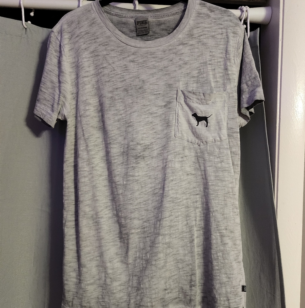 Pink grey campus logo t